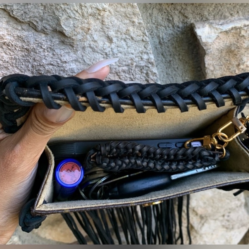 Louis Vuitton Brown and Black Fringe Bag - Picture 9 of 13